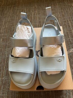 UGG Light Gray Platform Sandals
